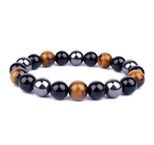 4 Bracelets en Perles D'Oeildu Tigre