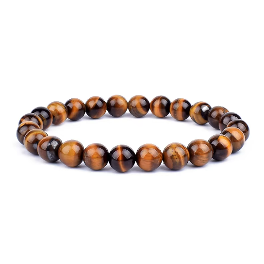 4 Bracelets en Perles D'Oeildu Tigre