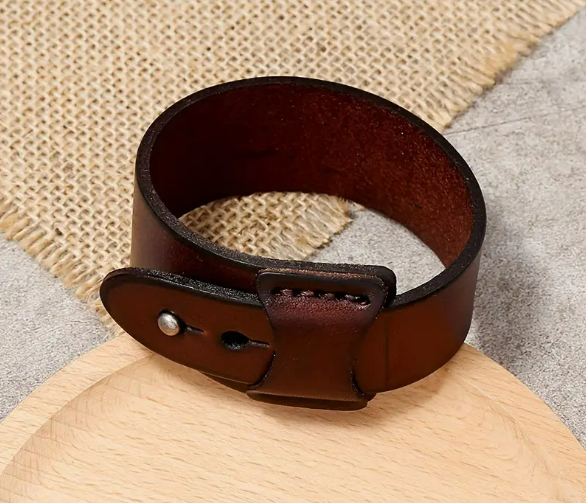 Lot de 2 Bracelets Style Rock Retro Cuir de Vâche