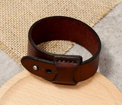Lot de 2 Bracelets Style Rock Retro Cuir de Vâche