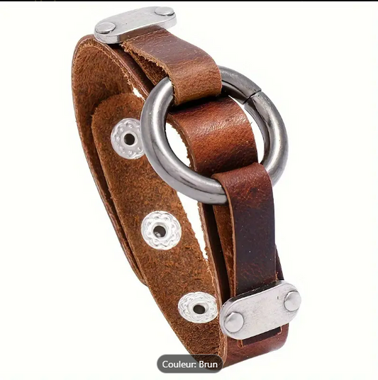 1 Bracelet Cuir Alliage de zinc