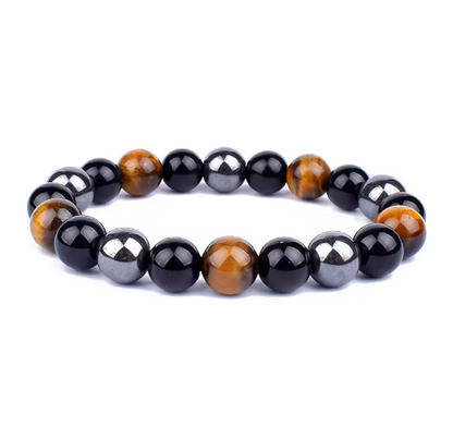 4 Bracelets en Perles  D'Oeildu Tigre