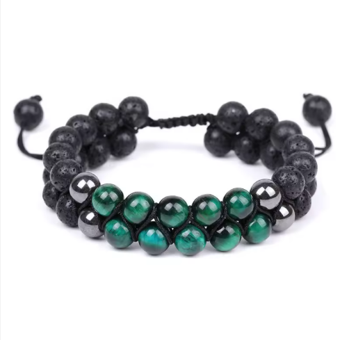 Double Bracelets Filaires en Perles