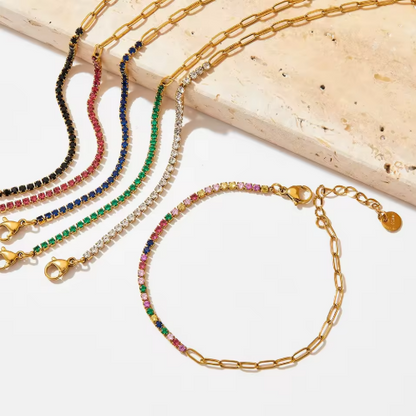 Lot de 5 Bracelets Fins en Acier Inoxydable