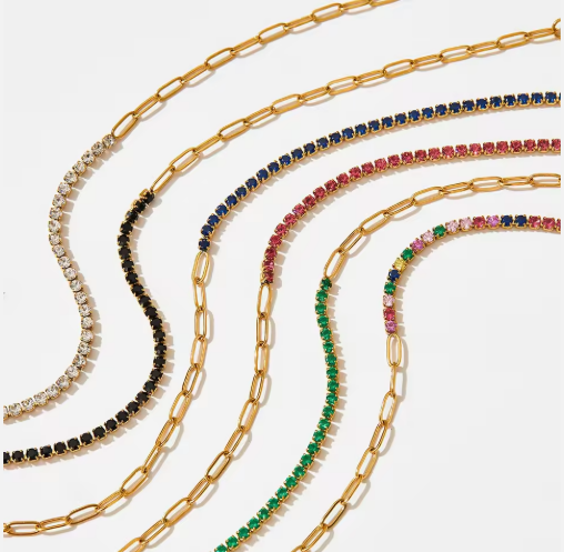 Lot de 5 Bracelets Fins en Acier Inoxydable