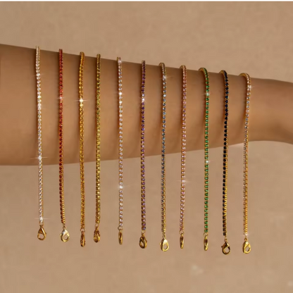 Lot de 5 Bracelets Fins en Acier Inoxydable