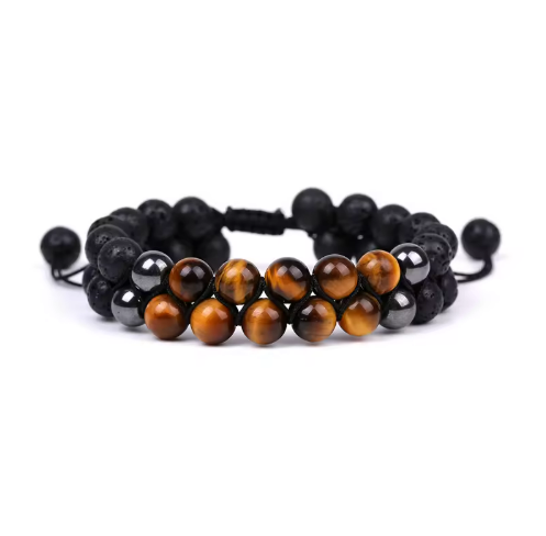 Double Bracelets Filaires en Perles